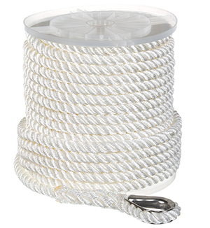 Nylon 3 Strand - Hard Lay (Windlass) ropes - Lowest prices, free shipping