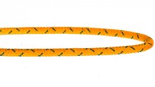 Polyester Nylon Double Braid Bull Rope - Urethane Coated (Supple) (HD Coated) -1" Orange w/ Two Green Tracers