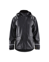 Blaklader Hooded Rain Jacket With Reflective Details - Blaklader Hooded Rain Jacket With Reflective Details