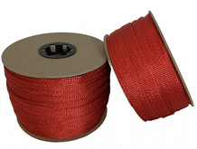 Polyester Pull Tape Unmarked For Halters -3/4" Red