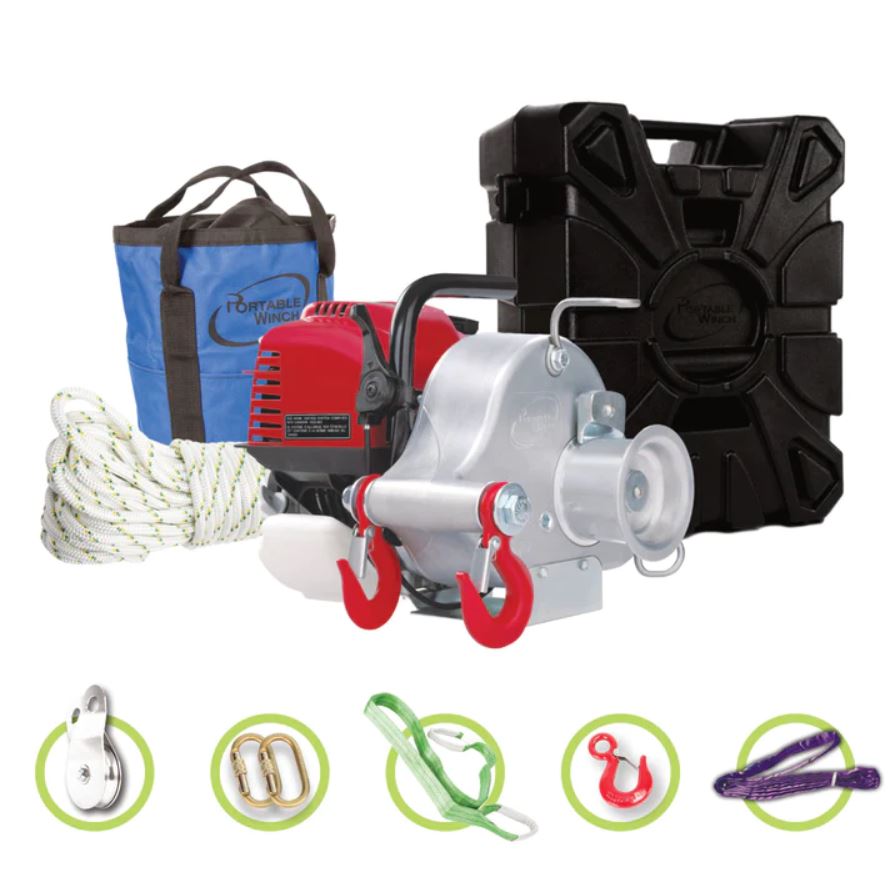 Portable Winch - GX35 Gas-Powered Accessorized Winch