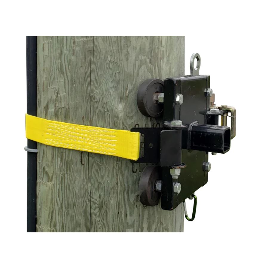 Portable Winch - Tree Mount Winch Anchoring System With Rubber Pads
