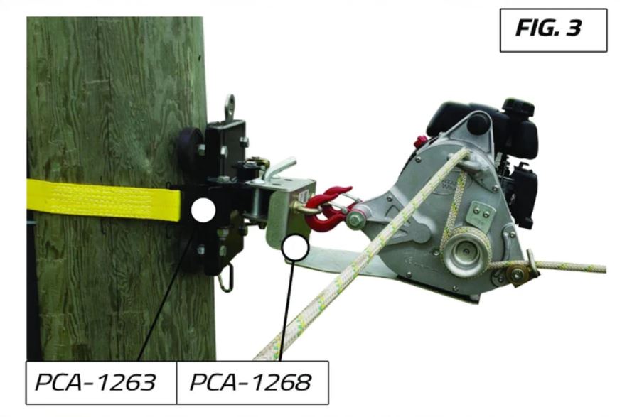 Portable Winch Tree Mount Winch Anchoring System With Rubber Pads