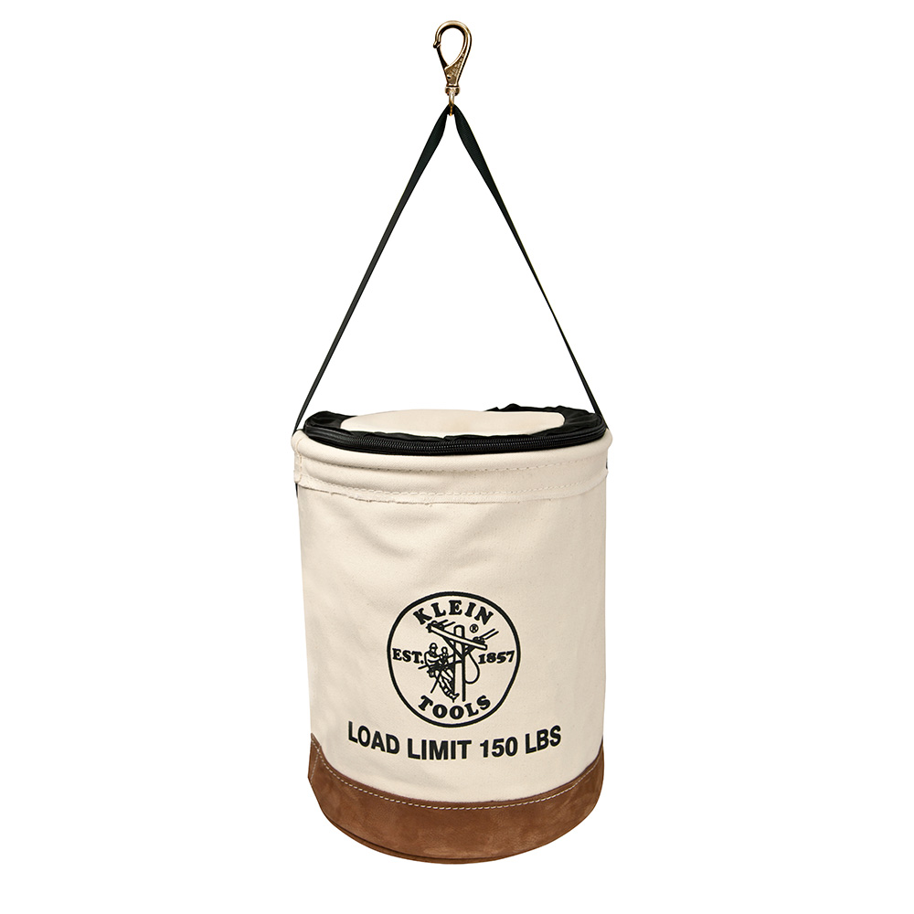 Klein Canvas Bucket with Closing Top, 17-Inch