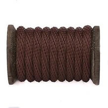 Polypropylene Multifilament Solid Braid (Derby Rope) - Solid Color -3/4" Brown