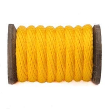Polypropylene Multifilament Solid Braid (Derby Rope) - Solid Color -1/2" Gold