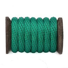 Polypropylene Multifilament Solid Braid (Derby Rope) - Solid Color -3/8" Green