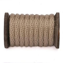 Polypropylene Multifilament Solid Braid (Derby Rope) - Solid Color -3/4" Tan