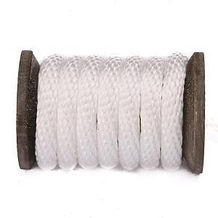 Polypropylene Multifilament Solid Braid (Derby Rope) - Solid Color -1/2" White