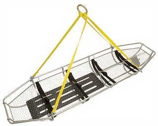 Junkin Safety Stainless Basket Type Stretcher w/ Plastic Rack