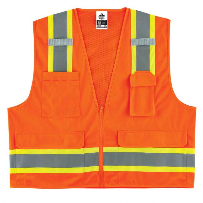 Ergodyne GloWear 8248Z Two-Tone Surveyors Vest - Type R, Class 2, Zipper