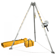 Falltech 8' Confined Space Tripod System with 60' Galvanized Steel Personnel Winch - Falltech 8' Confined Space Tripod System with 60' Galvanized Steel Personnel Winch
