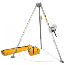 Falltech 8' Confined Space Tripod System with 60' Stainless Steel Personnel Winch - Falltech 8' Confined Space Tripod System with 60' Stainless Steel Personnel Winch