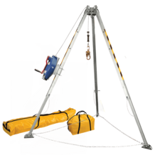 Falltech 8' Confined Space Tripod System with 60' Galvanized Steel SRL-R - Falltech 8' Confined Space Tripod System with 60' Galvanized Steel SRL-R