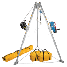 Falltech 8' Tripod Kit with 7297T Winch, 7281TT 3-way SRL-R and Storage Bags - Falltech 8' Tripod Kit with 7297T Winch, 7281TT 3-way SRL-R and Storage Bags