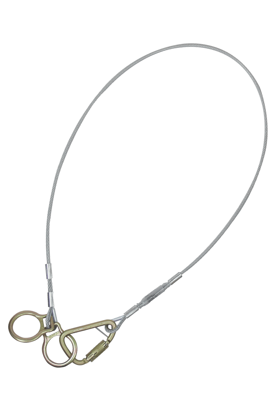 Falltech Cable Carabiner Sling Anchor with Galvanized Steel Cable