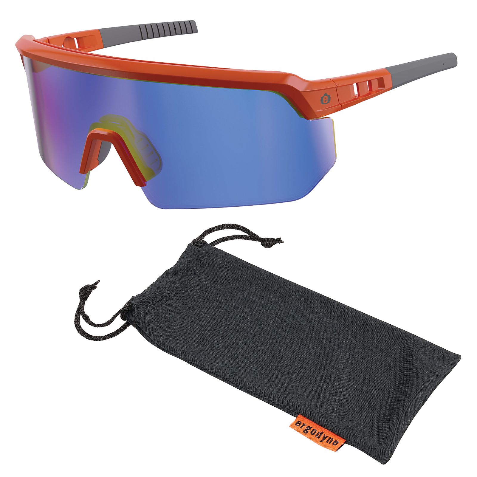 Ergodyne Skullerz AEGIR Anti-Scratch & Enhanced Anti-Fog Safety Glasses - Polarized Mirrored Lenses