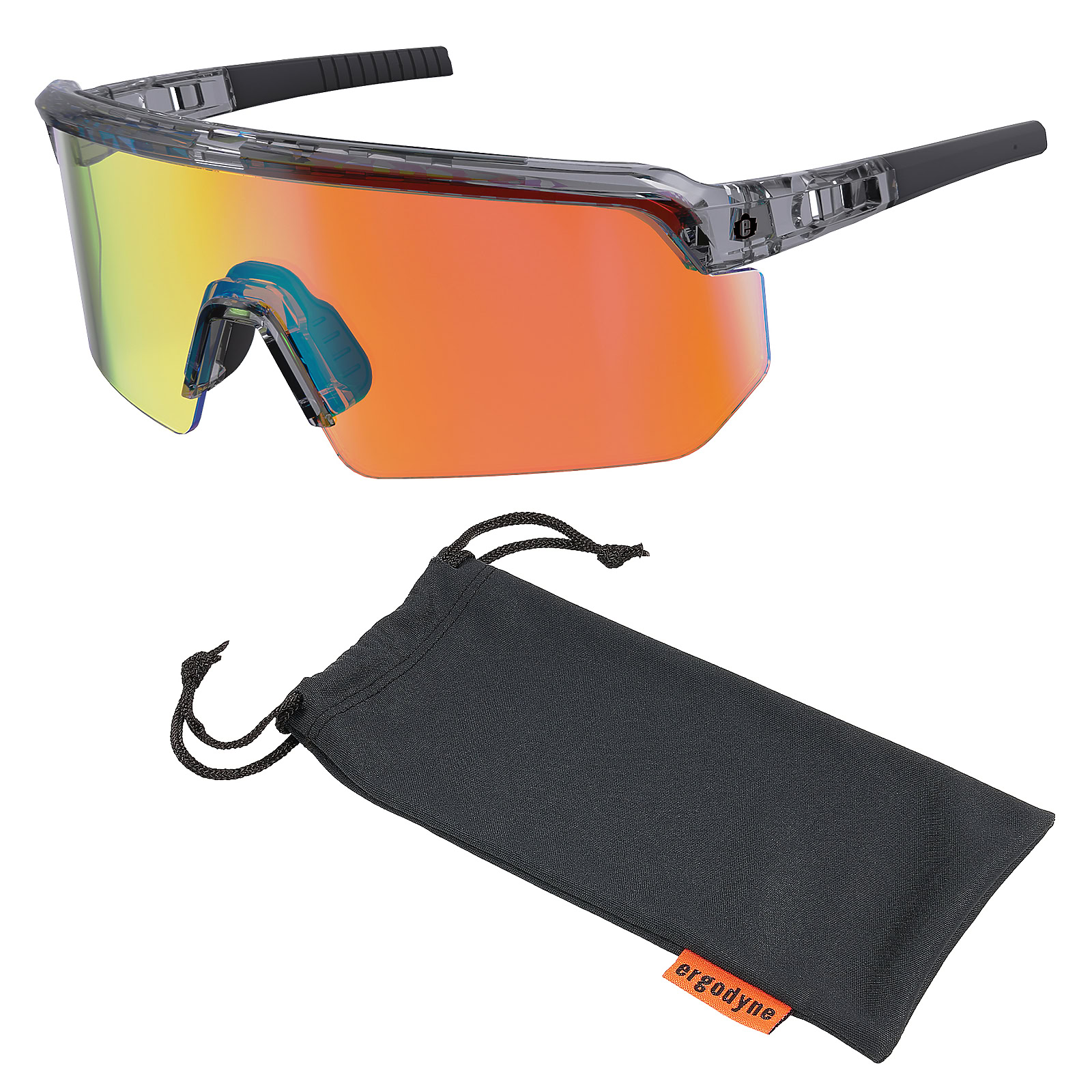 Ergodyne Skullerz AEGIR Anti-Scratch & Enhanced Anti-Fog Safety Glasses - Mirrored Lenses