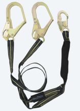 FallTech 6' WeldTech Kevlar Energy Absorbing Lanyard, Double-leg with Steel Rebar Hooks - FallTech 6' WeldTech Kevlar Energy Absorbing Lanyard, Double-leg with Steel Rebar Hooks