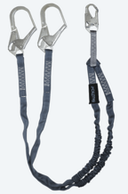 FallTech 6' Internal Energy Absorbing Lanyard, Double-leg with Steel Connectors - FallTech 6' Internal Energy Absorbing Lanyard, Double-leg with Steel Connectors