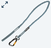 FallTech 5 lb Premium Tool Tether with Choke-on Web Loop and Aluminum Swivel Carabiner, 1/pk - FallTech 5 lb Premium Tool Tether with Choke-on Web Loop and Aluminum Swivel Carabiner, 1/pk