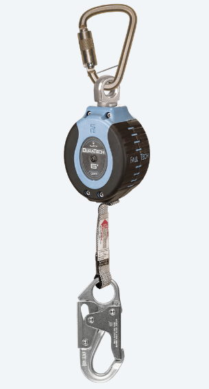 FallTech 6' DuraTech Personal SRL with Steel Snap Hook, Includes Steel Dorsal Connecting Carabiner
