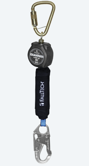 FallTech 6' DuraTech Mini Class 1 Personal SRL-P with Steel Snap Hook, Includes Steel Dorsal Connecting Carabiner (ANSI Compliant)