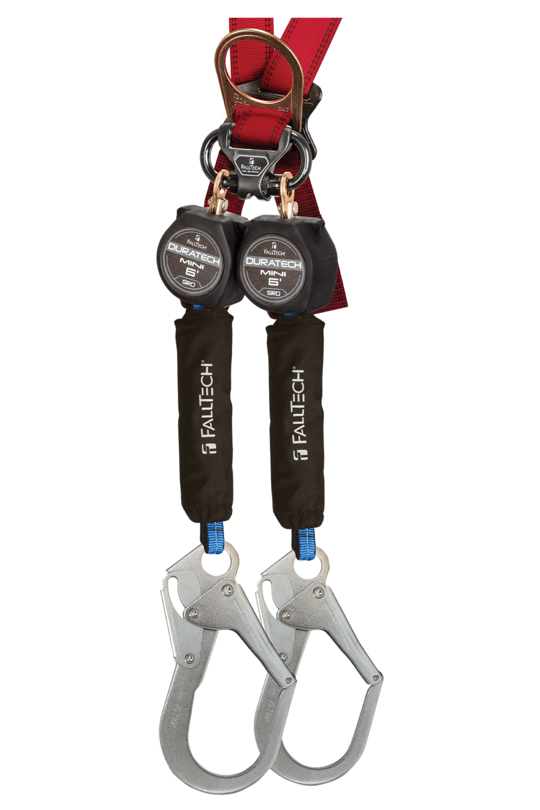 FallTech 6' DuraTech Mini Class 1 Personal SRL-P with Steel Rebar Hooks, Includes Steel Dorsal Connecting Carabiner (CSA Complia