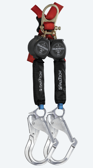FallTech 6' DuraTech Mini Class 1 Personal SRL-P with Aluminum Rebar Hooks, Includes Triple-Lock Steel Dorsal Connector