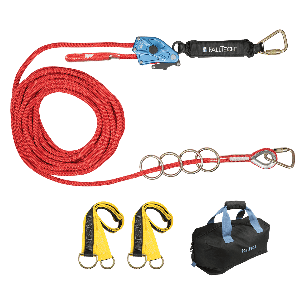 FallTech 100' 4-Person Temp Rope HLL System