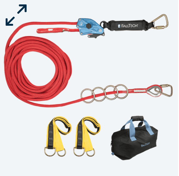 FallTech 100' 4-Person Temp Rope HLL System