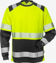 Fristads High Vis Long Sleeve T-Shirt Class 2 7457 THV - Fristads High Vis Long Sleeve T-Shirt Class 2 7457 THV