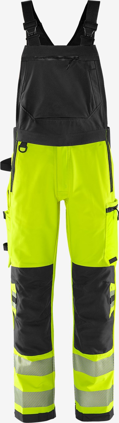 Fristads High Vis Green Stretch Bib'N'Brace Class 2 1031 GSTP