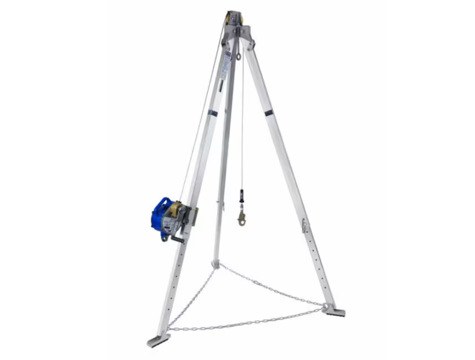 3M™ DBI-SALA Confined Space Aluminum Tripod with Winch and 3-Way SRL Winch: 60 ft (18.288 m), SLR: 50 ft (15.24m), Galvanized Cable