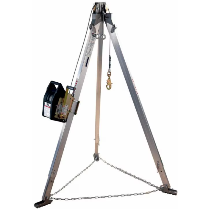 3M™ DBI-SALA Confined Space Aluminum Tripod with Winch 7 ft Tripod, 60 ft (18.288 m) Galvanized Cable