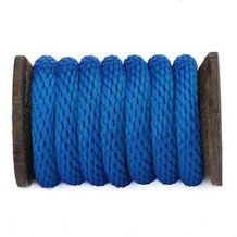 Polypropylene Multifilament Solid Braid (Derby Rope) - Solid Color -1/4" Blue