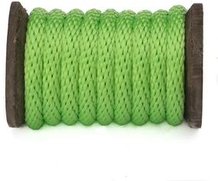 Polypropylene Multifilament Solid Braid (Derby Rope) - Solid Color -3/4" Lime