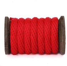 Polypropylene Multifilament Solid Braid (Derby Rope) - Solid Color -1/2" Red