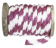 Polypropylene Multifilament Solid Braid (Derby Rope) - Multi Color -3/4" Burgundy and White