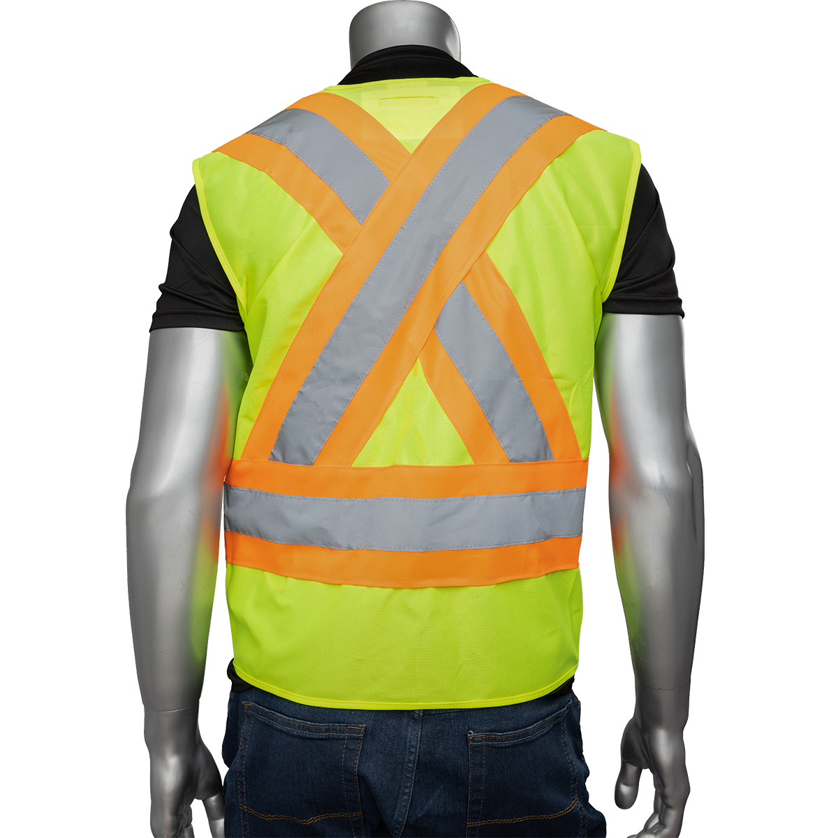 PIP Dynamic Two-Tone X-Back Breakaway Mesh Vest with "D" Ring Access