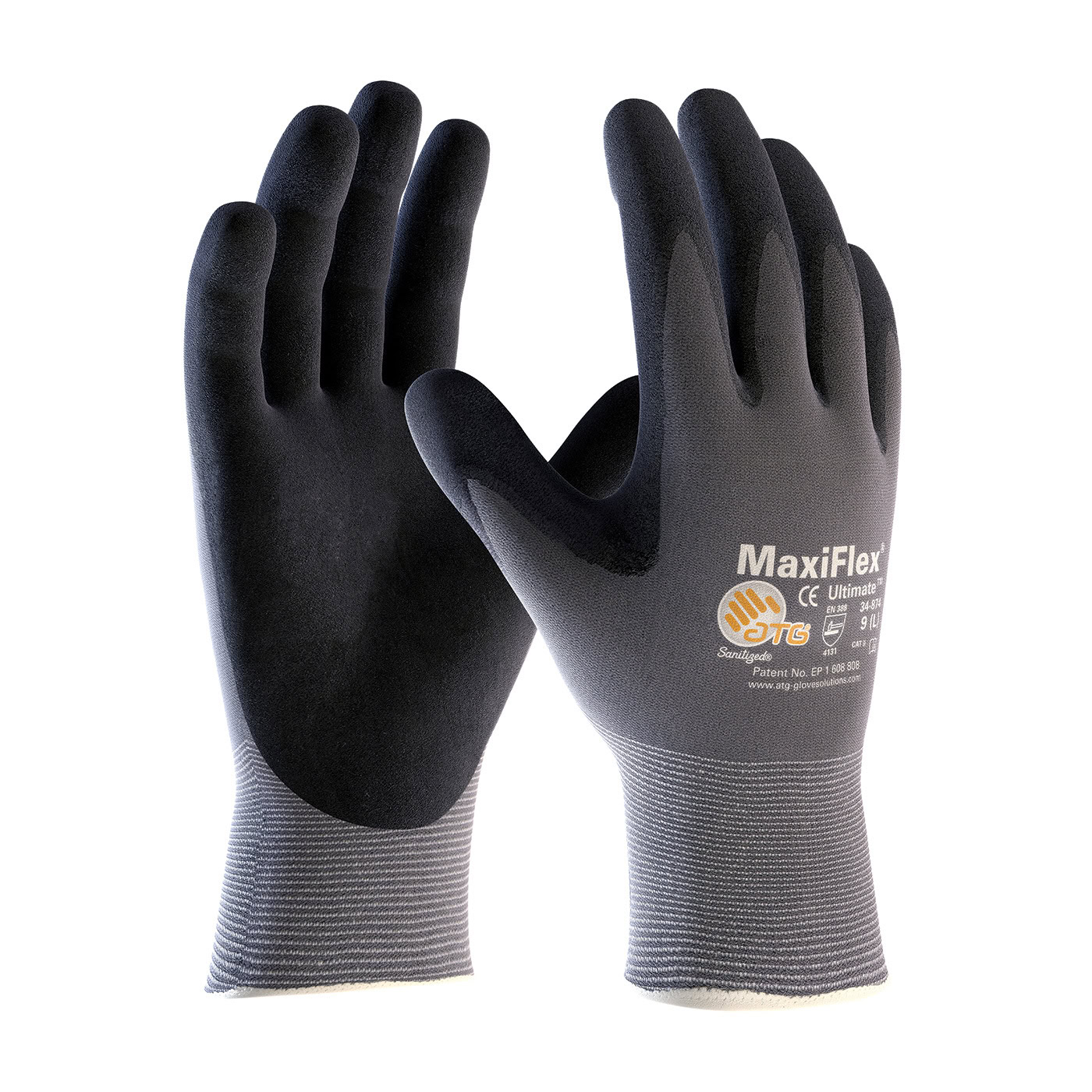 PIP MaxiFlex Ultimate Seamless Knit Nylon/Elastane Glove with Nitrile Coated MicroFoam Grip on Palm & Fingers - Touchscreen Compatible