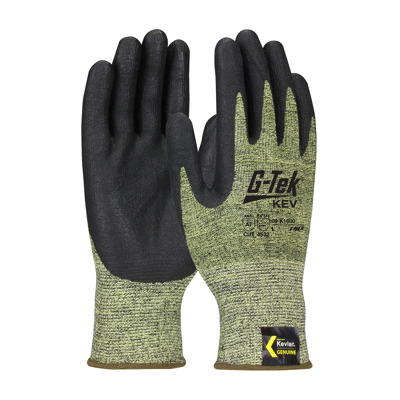 PIP G-Tek Kev Seamless Knit DuPont™ Kevlar® Blended Glove with Nitrile Coated Foam Grip on Palm & Fingers