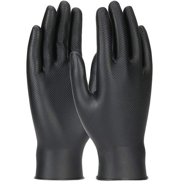 PIP Grippaz Skins Extended Use Ambidextrous Nitrile Glove with Textured Fish Scale Grip - 6 Mil
