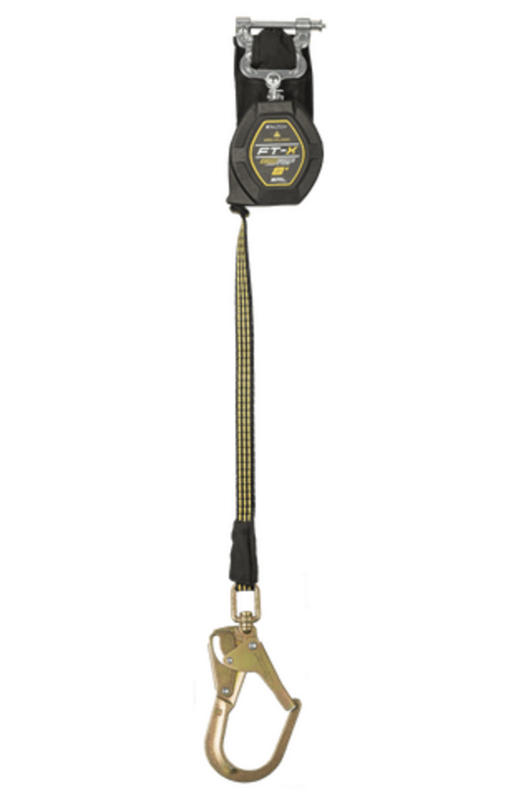 Falltech 8' FT-X EdgeCore Arc Flash Class 2 Leading Edge Personal SRL-P, Single-leg with Steel Swivel Rebar Hook (ANSI/CSA)