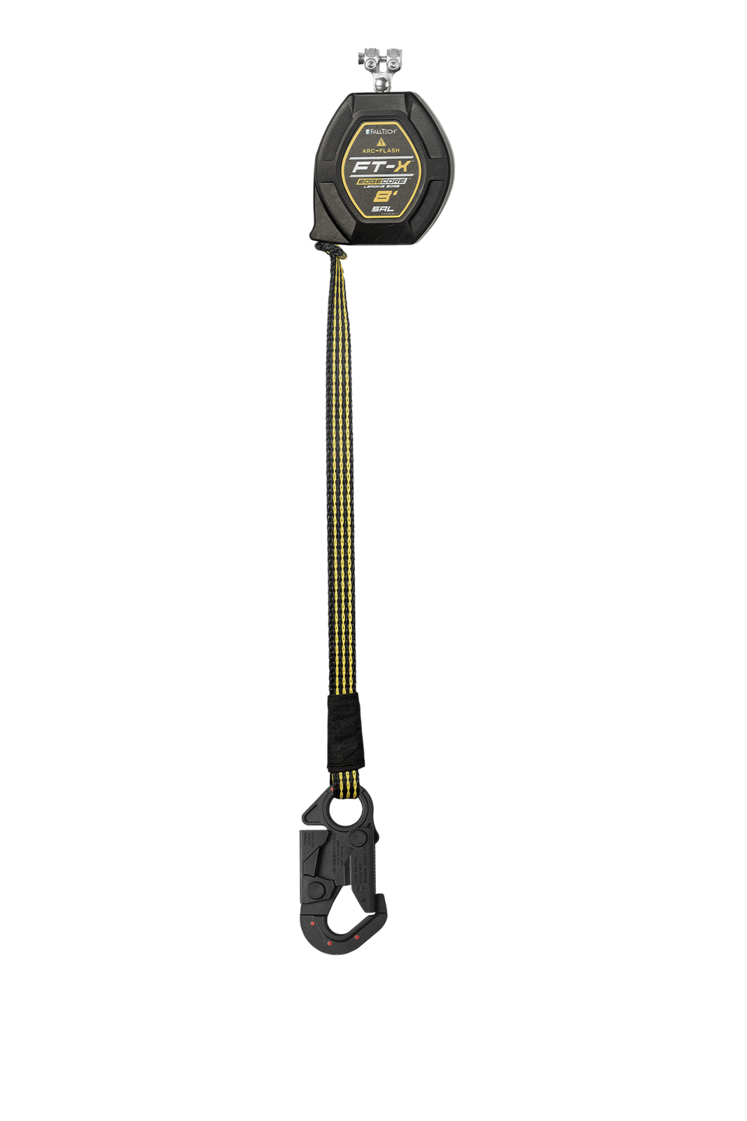 Falltech 8' FT-X EdgeCore Arc Flash Class 2 Leading Edge Personal SRL-P, Replacement-leg with Dielectric Snap Hook with SpeedLink (ANSI/CSA)