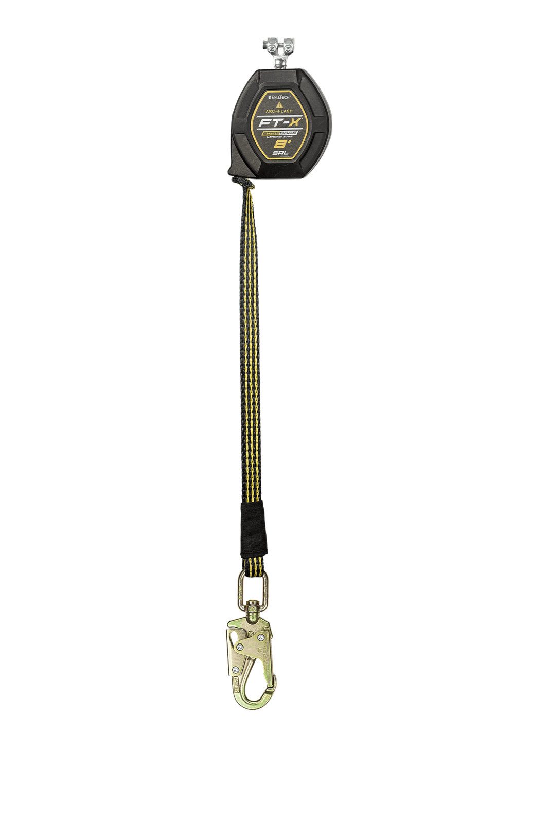 FallTech 8' FT-X EdgeCore Arc Flash Class 2 Leading Edge Personal SRL-P, Replacement-leg with Steel Swivel Snap Hook with SpeedLink