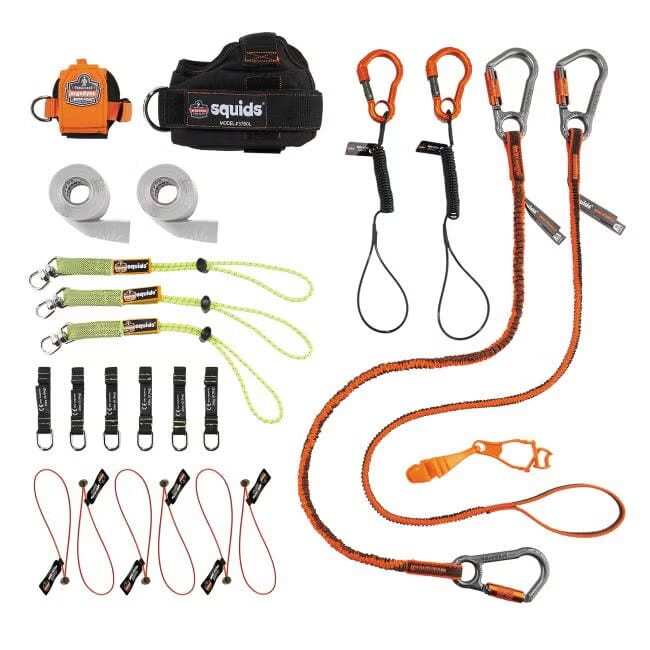 Ergodyne Squids 3183 Carpenter and Laborer's Tool Tethering Kit