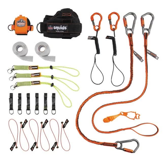 Ergodyne Squids 3183 Carpenter and Laborer's Tool Tethering Kit