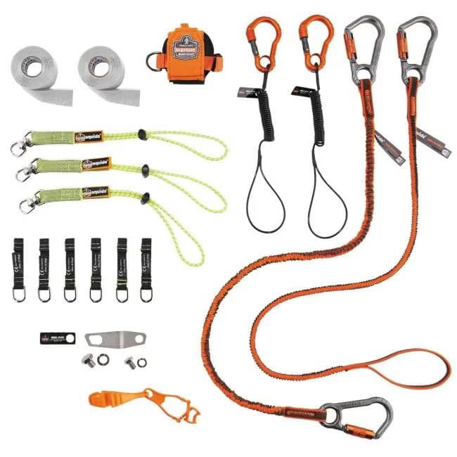 Ergodyne Squids 3184 Concrete Finisher + Mason's Tool Tethering Kit