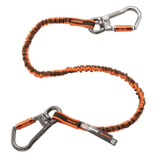 Ergodyne Squids 3119F(x) Tool Lanyard - Dual Double-Locking Swivel Carabiners - 25lbs